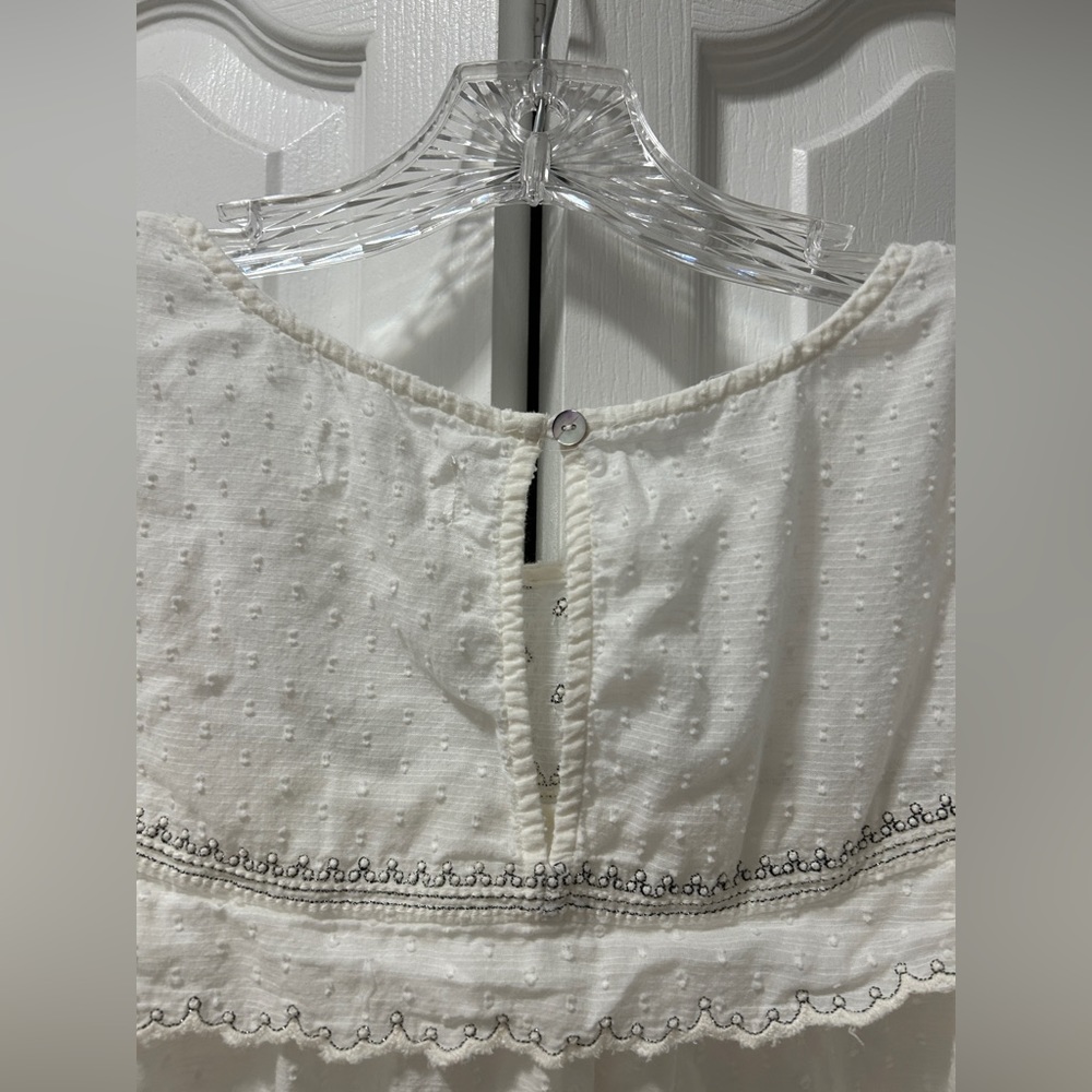 Velvet by Graham & Spencer Women’s Raina Swiss Dot Blouse Top Off-white Size L - Picture 15 of 15